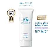 [Hb Gift] Gel Chống Nắng Dưỡng Sáng Nâng Tông & Hiệu Chỉnh Sắc Da Anessa Brightening Uv Sunscreen Gel Spf50+ Pa++++ 90G