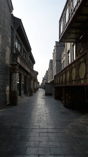 Early morning Dashilan Street Beijing China 2015