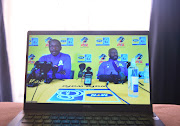 Mamelodi Sundowns co-coaches Rulani Mokwena and Manqoba Mngqithi speak to the media.