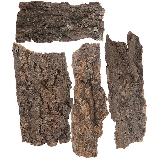4Pcs Natural Cork Bark Flat Reptile Terrarium Background Decoration For Water Tank Pet Reptile Bark Climbing Tree Bark D