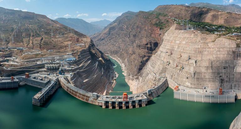 The Baihetan hydropower station under construction in southwest China. Photo: Xinhua