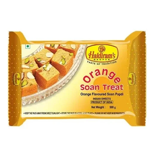 Orange Soan Papdi 500 Gm