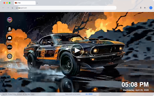 Muscle Car Inferno Live Wallpaper screenshot 1