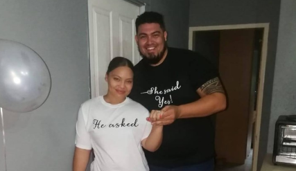 Sinead Gabagas and Isaiah Samoan-Joe Harry, who met on the #IamStaying group on Facebook, will tie the knot in September.