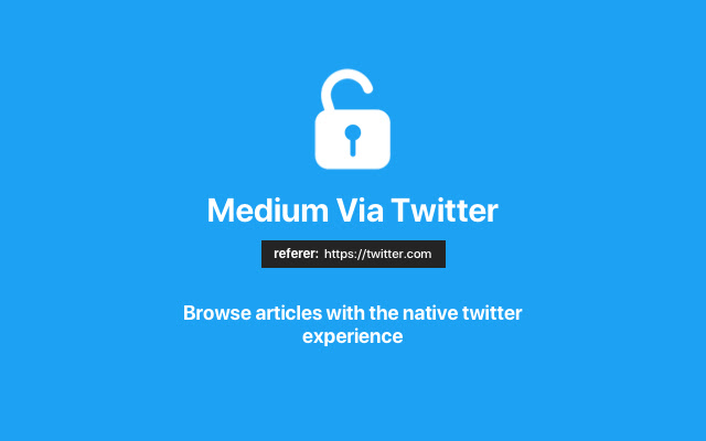 Medium Via Twitter chrome extension