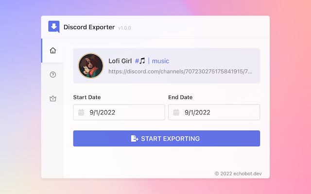 DiscordExporter - Backup discord chat logs chrome extension