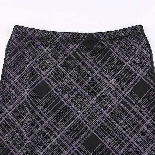 Title 5, Womens double layer plaid half length skirt, d...