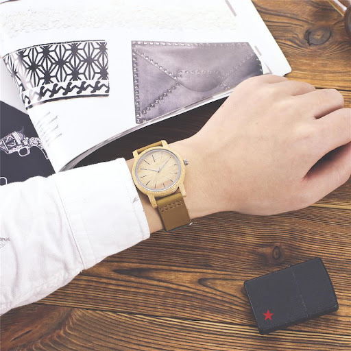 Title 7, Creative Match Head Couple Bamboo Watch, a uniq...