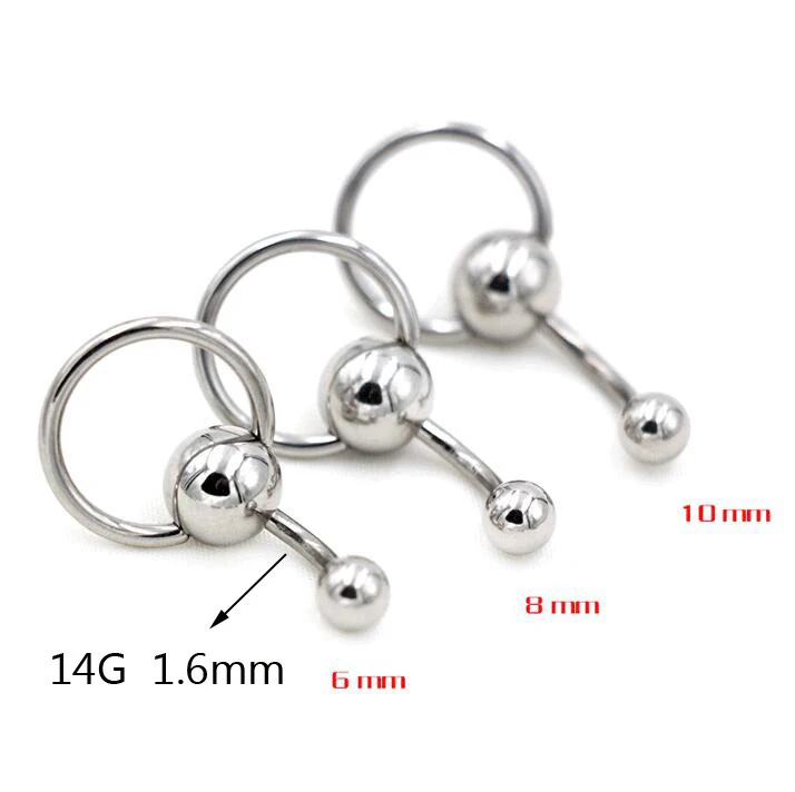 Title 4, Titanium stalen sexy klassieke navelring met ka...