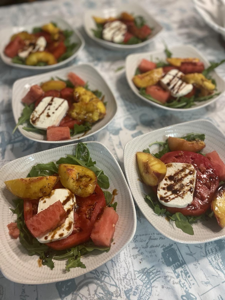 Jersey Tomato, Peach & Fresh Mozzarella Salad