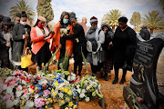 Tshegofatso Pule is laid to rest at the Roodepoort Cemetery in Soweto on June 11 2020. 
