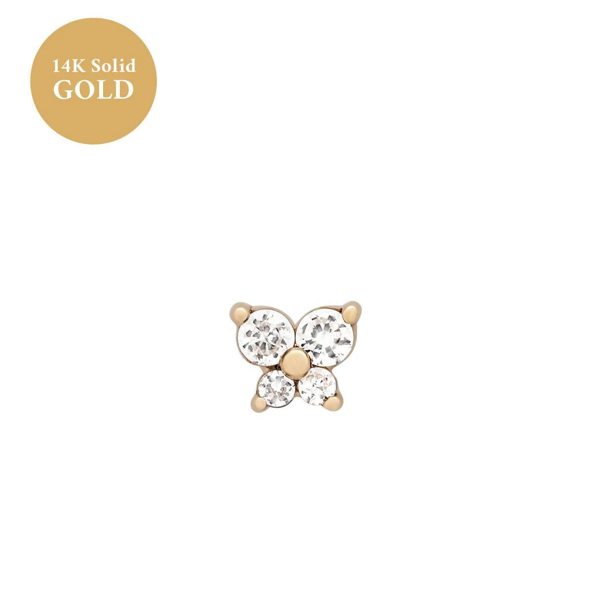 Fashion Jewelry Personality Screw Zircon Butterfly Studs – stylish and unique earrings, adding a touch of elegance and p