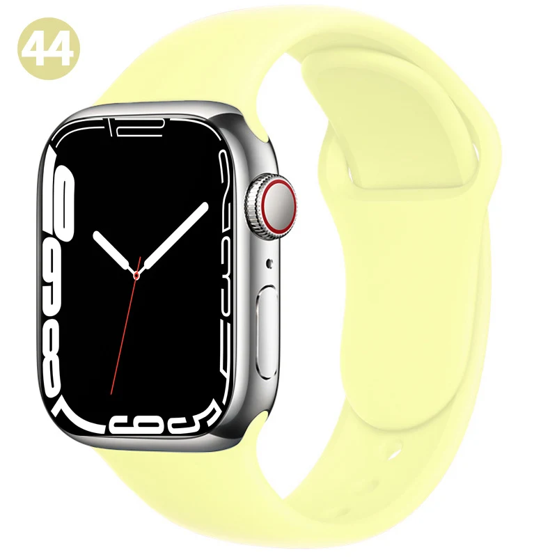 Bracelet de montre en silicone monochrome simple et tendance. Confortable, durable, résistant à l'eau pour un style sobre et élégant au quotidien.