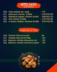 Hotel Haris menu 4