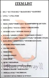 Hotel Ram Ashraya menu 1