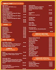 Srivalli Bhavan menu 1