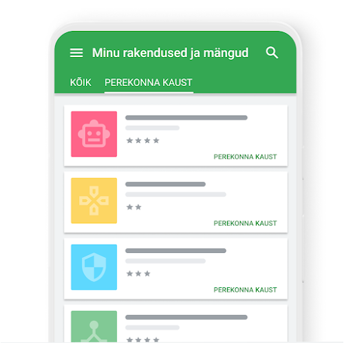 Jagatud ostud Google Play perekonna kogus