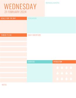 Pastel Daily To Do - Planner item