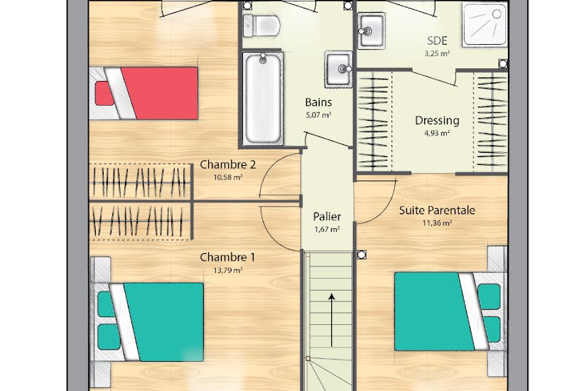  Vente Terrain + Maison - Terrain : 616m² - Maison : 89m² à Montigny-Lencoup (77520) 