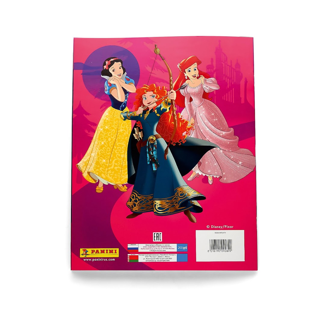 Альбом Panini Принцессы Disney Рождена и блистер с наклейками 6 пакетиков купить в интернет магазине