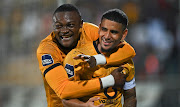 Christian Saile of Kaizer Chiefs celebrates with captain Keagan Dolly after the latter cores in the DStv Premiership match against Maritzburg United at Harry Gwala Stadium in Pietermaritzburg on March 18  2023.