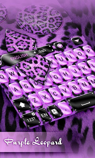 Purple Leopard Keyboard Theme