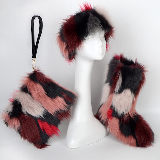 Title 3, Velvet Padded Plus Size Imitation Fox Fur Fur W...