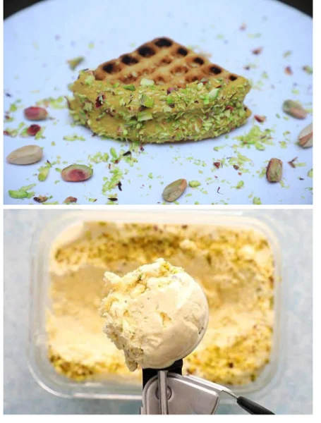 Nutty Rasmalai Waffle+ 150ML Icecream