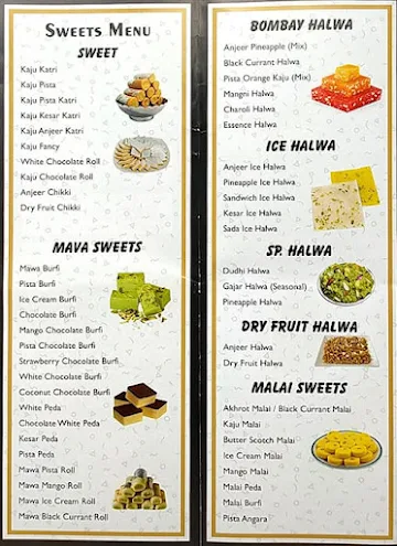 Sahara Sweets Cakes N More menu 