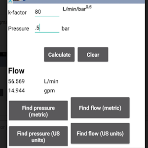 Download Find flow rate or pressure of fire sprinkler For PC Windows and Mac