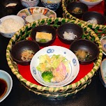 Japanese breakfast in the $500 Ryokan at Senkei in Yumoto, Hakone in Hakone, Japan 