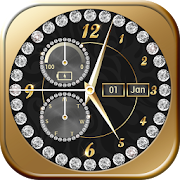 Gold Diamond Clock  Icon