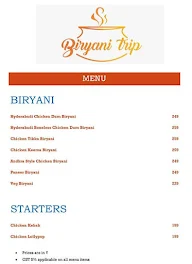 Biryani Trip menu 1