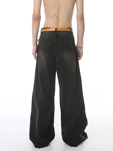 Title 8, Mens Summer Loose Hole Wide Leg Hip Hop Jeans....