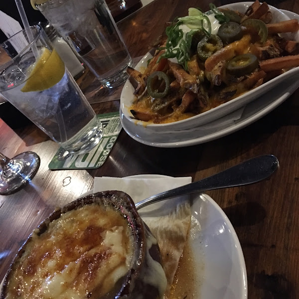 Loaded French fries and French onion soup!