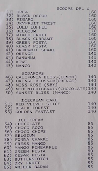 Vaidehi Ice Cream Parlour menu 3