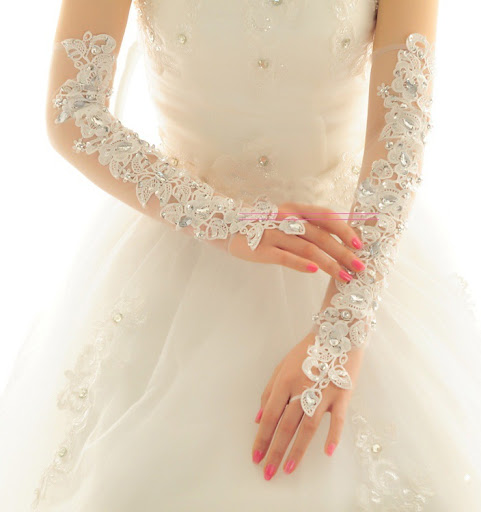 Title 4, Long Sunscreen Wedding Dress Gloves