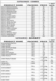 Mithai World menu 3