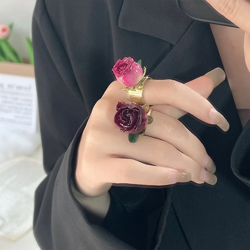 Nostalgic Little Fairy Rose Ring Bracelet, a delicate wrist adornment. Experience floral beauty and timeless vintage cha