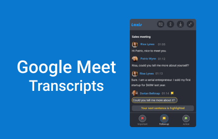 Google Meet Transcripts small promo image