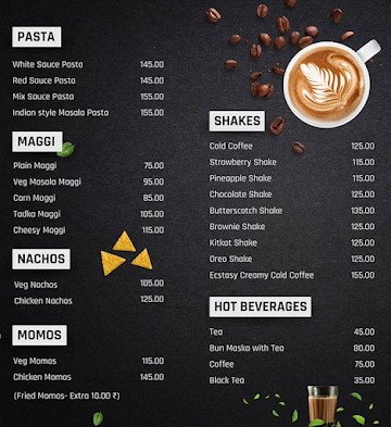 Ecstasy Cafe And Bakery menu 