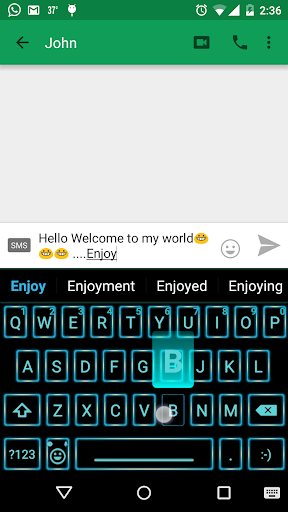 Fancy Neon Emoji keyboard