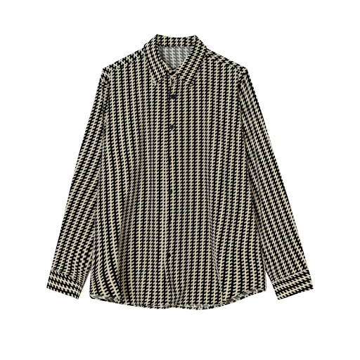 Title 2, Mens Shirt Long-sleeved Draped Vertical
