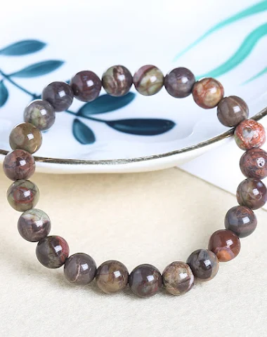 Bracelet simple en jade et agate fl - 3