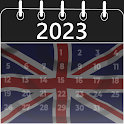 uk calendar 2023, bank holiday icon