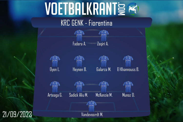 Opstelling KRC Genk | KRC Genk - Fiorentina (21/09/2023)