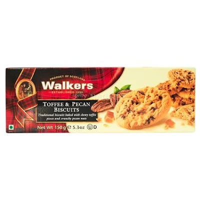 WALKERS TOFFEE AND PECAN BISCUIT 150G