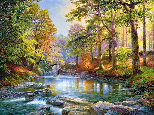 Title 4, Home Simple Landscape Diamond Painting Cross St...