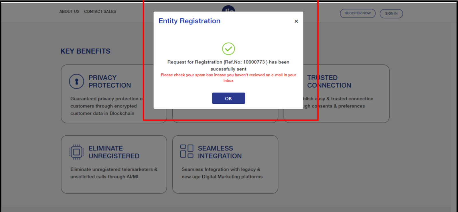 Successful Principal Entity registration on Jio DLT platform | SMSCountry