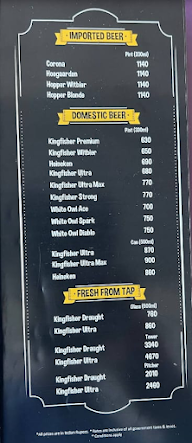 Ultra Bar menu 1